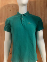 LACOSTE IZOD VTG VINTAGE 1970's MADE IN USA Adult T-Shirt Tee Shirt XL Extra Xtra Large Green Polo Alligator Crocodile Shirt