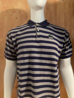 LACOSTE IZOD VTG VINTAGE 1970's Adult T-Shirt Tee Shirt XL Extra Xtra Large Striped Polo Alligator Crocodile Shirt