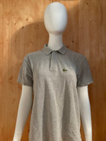LACOSTE IZOD VINTAGE VTG 1970'S MADE IN USA Adult T-Shirt Tee Shirt Size L Lrg Large Gray Polo Alligator Crocodile Shirt