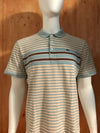 LACOSTE Made In Peru Adult T-Shirt Tee Shirt Size 7 Striped Polo Alligator Crocodile Shirt