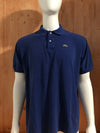 LACOSTE Made In Peru Adult T-Shirt Tee Shirt Size 9 Dark Blue Alligator Crocodile Polo