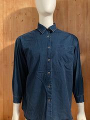 LEE Adult T-Shirt Tee Shirt XL Xtra Extra Large Dark Blue Long Sleeve Shirt