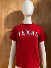 MAJESTIC ATHLETICS "TEXAS RANGERS" YU DARVISH 11 MLB BASEBALL Graphic Print Kids Youth Unisex T-Shirt Tee Shirt M MD Medium Red Shirt
