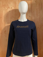 MAJESTIC "SABRES" BUFFALO SABRES NHL Hockey Graphic Print Adult T-Shirt Tee Shirt M MD Medium Blue Long Sleeve Shirt