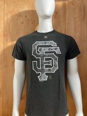 MAJESTIC "SAN FRANCISCO GIANTS" MLB BASEBALL Graphic Print Adult T-Shirt Tee Shirt M MD Medium Dark Gray Shirt