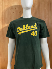 MLB "HOMER BAILEY" OKLAND ATHLETICS #40 BASEBALL Graphic Print Adult T-Shirt Tee Shirt L Lrg Large Green Shirt