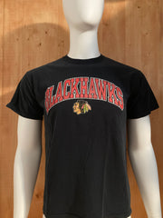 NHL "CHICAGO BLACKHAWKS" Graphic Print Adult M Medium MD Black T-Shirt Tee Shirt