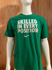 NIKE SKILLED IN VERY POSITION STANDARD FIT Adult XL Extra Large Xtra Large Green T-Shirt Tee Shirt