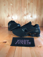 NIKE SHOX DELIVER Youth Size 5.5Y Suede Black On Black Shoes Sneakers