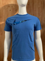 NIKE REGULAR FIT Graphic Print Adult M Medium MD Blue T-Shirt Tee Shirt