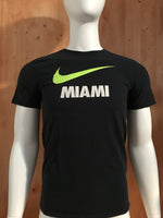 NIKE "MIAM"I ATHLETIC CUT Graphic Print The Nike Tee Adult S Small SM Black T-Shirt Tee Shirt