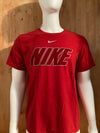 NIKE ATHLETIC CUT Graphic Print Adult XL Extra Large Xtra Large Red T-Shirt Tee Shirt