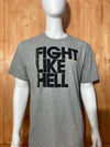NIKE FIGHT LIKE HELL DRI FIT LIVESTRONG Graphic Print Adult XL Extra Large Xtra Large Gray T-Shirt Tee Shirt