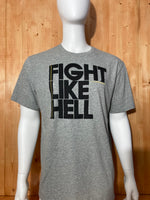 NIKE "FIGHT LIKE HELL" DRI FIT LIVESTRONG Graphic Print Adult XL Extra Large Xtra Large Gray T-Shirt Tee Shirt
