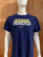 NIKE "OFFENSIVE MINDED" REGULAR FIT Graphic Print Adult XL Extra Large Xtra Large Blue T-Shirt Tee Shirt