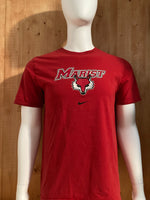 NIKE "MARIST RED FOXES" NCAA STANDARD FIT Graphic Print Adult L Large Lrg Red T-Shirt Tee Shirt