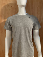 NIKE DRI FIT Adult L Large Lrg Gray T-Shirt Tee Shirt Worn By J. Wagner
