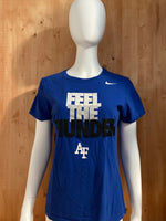 NIKE "FEEL THE THUNDER AF" SLIM FIT Graphic Print Adult XL Extra Large Xtra Large Blue T-Shirt Tee Shirt