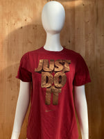 NIKE "JUST DO IT" Graphic Print Adult XL Extra Xtra Large Red T-Shirt Tee Shirt