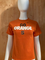 NIKE "GO ORANGE SYRACUSE" Graphic Print Kids Youth M Medium MD Orange Unisex T-Shirt Tee Shirt