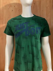 NIKE "JUST DO IT" ATHLETIC CUT Graphic Print The Nike Tee Adult XL Extra Xtra Large Green T-Shirt Tee Shirt