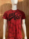 NIKE "JUST DO IT" ATHLETIC CUT Graphic Print The Nike Tee Adult XL Extra Xtra Large Red T-Shirt Tee Shirt