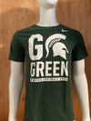 NIKE "GO GREEN GO WHITE" MICHIGAN STATE SPARTANS FOOTBALL 2015 Graphic Print Adult L Large Lrg Green T-Shirt Tee Shirt