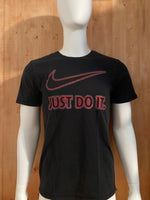 NIKE "JUST DO IT" ATHLETIC CUT Graphic Print The Nike Tee Adult L Large Lrg Black T-Shirt Tee Shirt