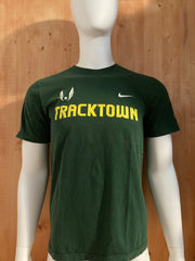 NIKE "TRACKTOWN USA 2012 EUGENE OREGON" USATF UNITED STATES TRACK & FIELD OLYMPIC TRIALS OREGON DUCKS STANDARD FIT Graphic Print Adult M Medium MD Green T-Shirt Tee Shirt