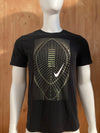 NIKE "FOOTBALL" ATHLETIC CUT DRI FIT Graphic Print The Nike Tee Adult M Medium MD Black T-Shirt Tee Shirt