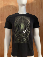 NIKE "FOOTBALL" ATHLETIC CUT DRI FIT Graphic Print The Nike Tee Adult M Medium MD Black T-Shirt Tee Shirt