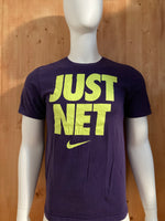 NIKE "JUST NET" REGULAR FIT Graphic Print Adult S Small SM Purple T-Shirt Tee Shirt