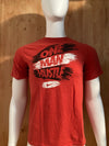 NIKE "ONE MAN HUSTLE" Graphic Print Youth XL Extra Xtra Large Orange T-Shirt Tee Shirt