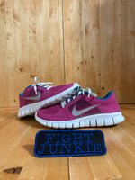 NIKE FREE RUN 3.0 Youth Size 7Y Running Training Shoes Sneakers Pink 512098-602