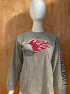 NIKE "BASEBALL" Graphic Print Kids Youth Unisex L Large Lrg Gray Long Sleeve T-Shirt Tee Shirt