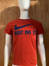 NIKE "JUST DO IT" ATHLETIC CUT Graphic Print The Nike Tee Adult S Small SM Red T-Shirt Tee Shirt