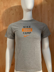 NIKE "SWIM CAMP" Graphic Print Adult S Small SM Gray T-Shirt Tee Shirt