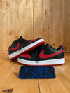 NIKE COURT BOROUGH LOW BRED GS Youth Size 7Y Shoes Sneakers Black & Red BQ5448-007