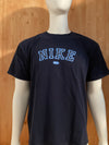 NIKE Graphic Print Adult L Large Lrg Dark Blue T-Shirt Tee Shirt