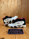 NIKE AIR DIAMOND TURF 2 Youth 5.5Y Leather Shoes Sneakers White & Black 488294-061