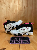NIKE AIR DIAMOND TURF 2 Youth 5.5Y Leather Shoes Sneakers White & Black 488294-061