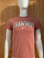 NIKE "SHAWMUT" Graphic Print Adult S Small SM Pink T-Shirt Tee Shirt