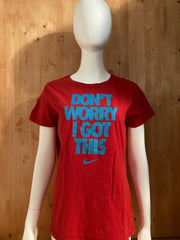 NIKE "DON'T WORRY I GOT THIS" SLIM FIT Graphic Print Adult XL Extra Large Xtra Large Red T-Shirt Tee Shirt