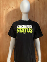 NIKE "LEGEND STATUS" Graphic Print Youth Unisex XL Extra Large Xtra Large Black T-Shirt Tee Shirt