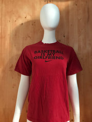 NIKE "BASKETBALL IS MY GIRLFRIEND" Graphic Print Youth Unisex XL Extra Large Xtra Large Red T-Shirt Tee Shirt