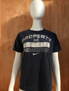 NIKE "PROPERTY OF NIKE BASKETBALL" Graphic Print Kids Youth Unisex L Large Lrg Dark Blue T-Shirt Tee Shirt