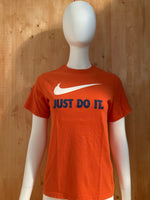 NIKE "JUST DO IT" Graphic Print Kids Youth Unisex L Large Lrg Orange T-Shirt Tee Shirt