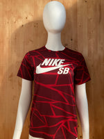 NIKE "SB" DRI FIT Graphic Print Kids Youth Unisex L Large Lrg Red T-Shirt Tee Shirt