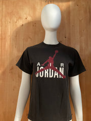 NIKE "AIR JORDAN" Graphic Print Kids Youth M Medium MD Black Unisex T-Shirt Tee Shirt