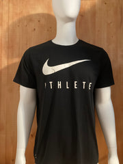 NIKE "ATHLETE" DRI FIT ATHLETIC CUT Graphic Print The Nike Tee Adult XL Extra Large Xtra Large Black T-Shirt Tee Shirt
